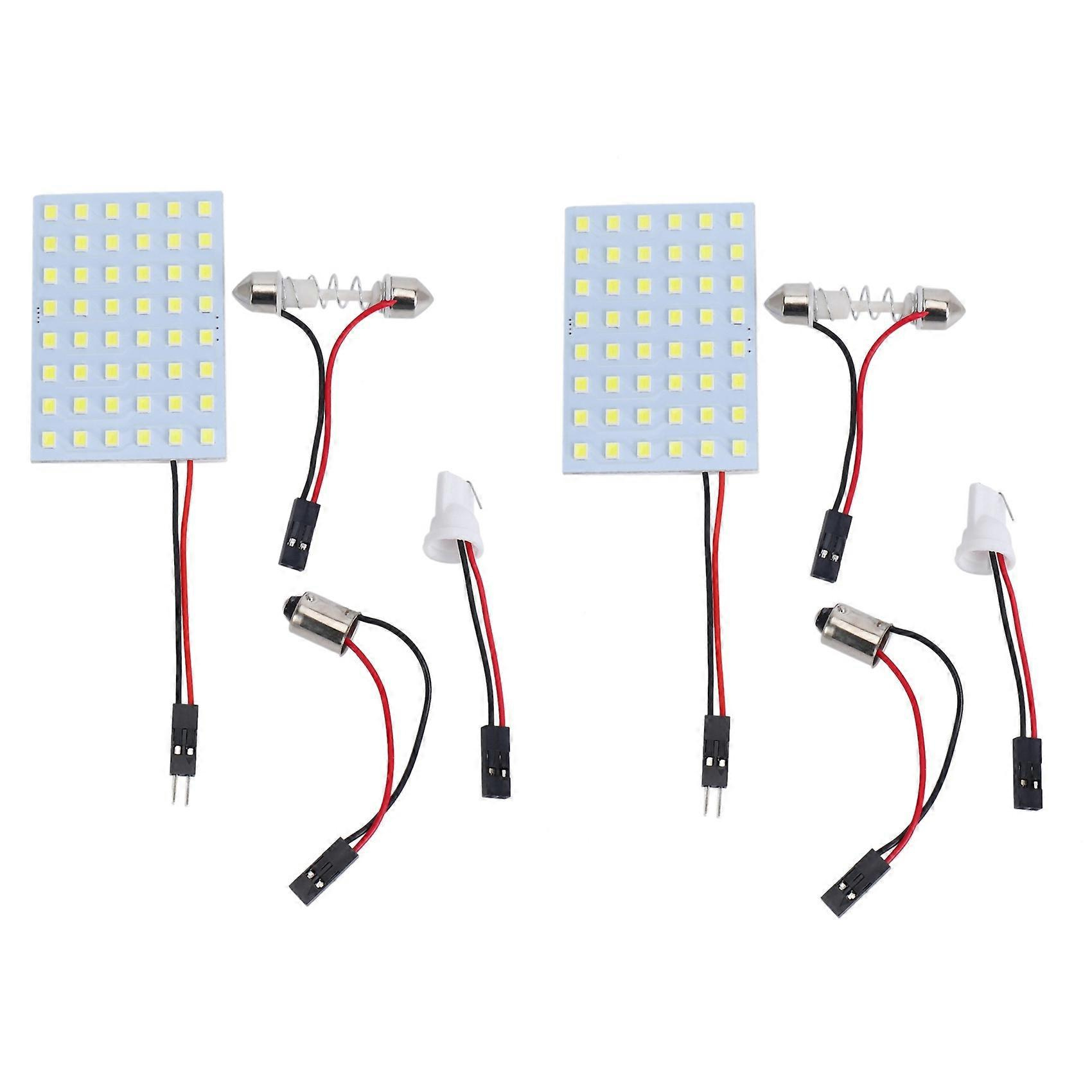 2x Weiße 1210 Smd 48 Led Auto-innenraumleuchte Mit T10 Ba9s Festoonjxlgv