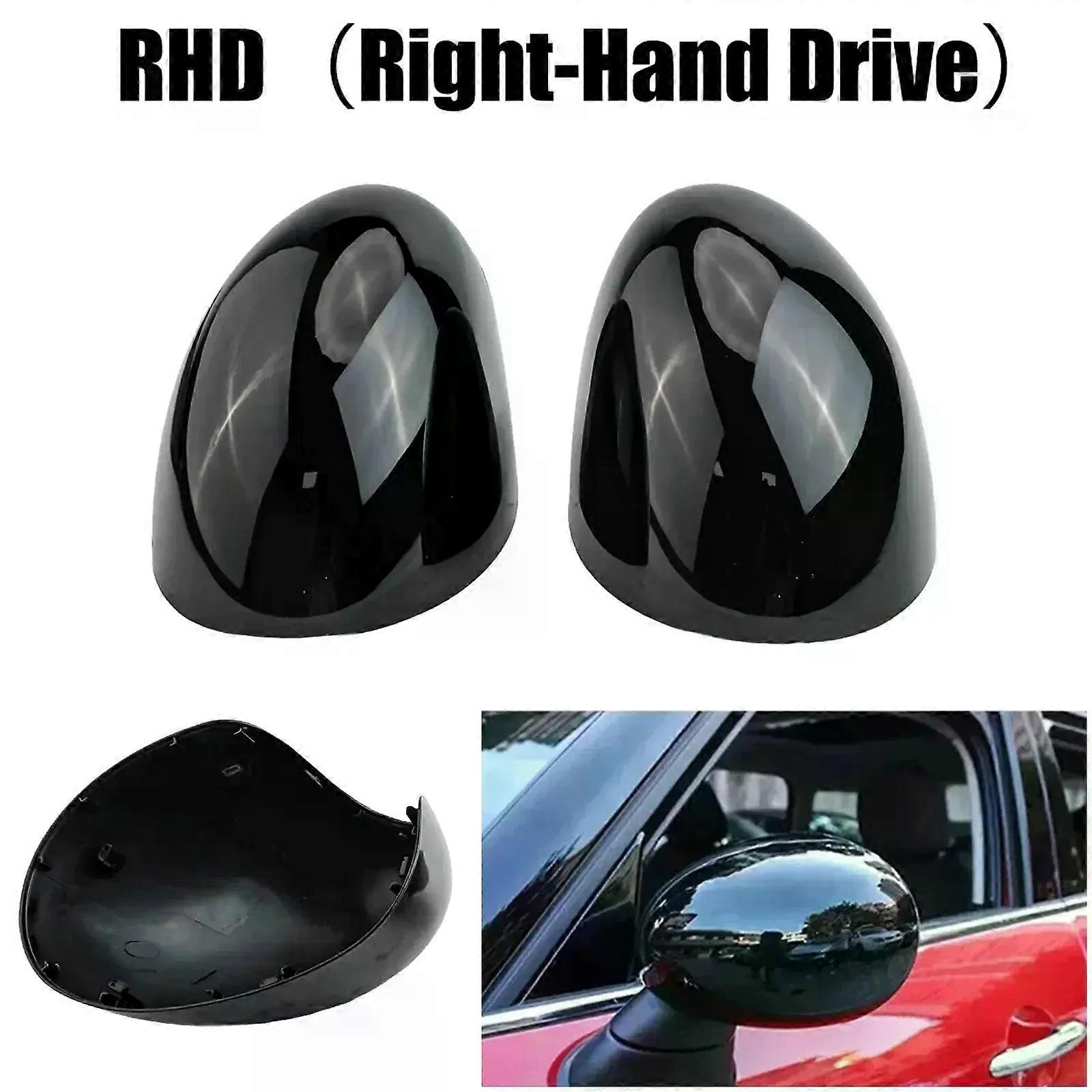 2 Stück Außenspiegelkappen Für Bmw Und Mini F54/f55/f56/f57 (rechtslenker), Praktische, Glänzend Schwarze Außenspiegelkappen, Gehäuse Jxlgv