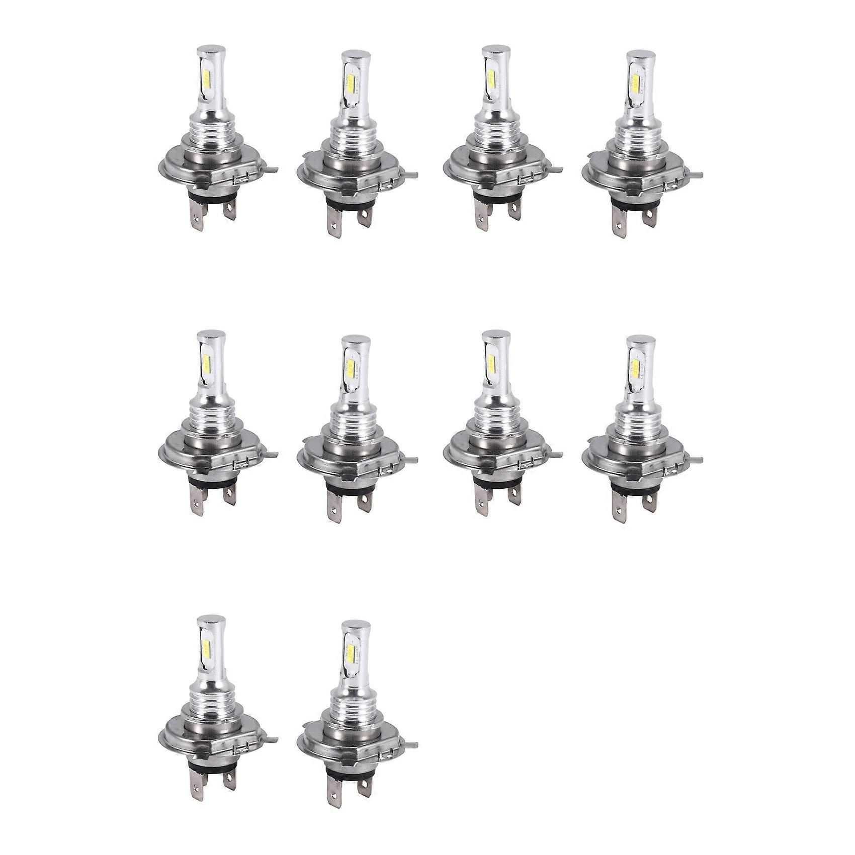 10x H4 9003 Hb2 Led-scheinwerferlampen-set, Fern- Und Abblendlicht, Hell, 35 W, 4000 Lm, 6000 K, Weiß, Jxlgv