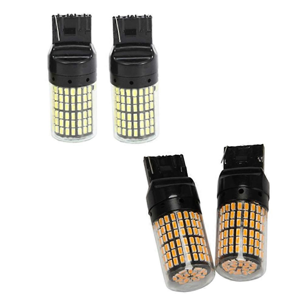 Superhelle Canbus-rückfahrscheinwerfer Mit Blinkern, Fehlerfrei Und Ohne Hyperblinken, Led-lampen (2 Gelbe Und 2 Weiße Leds) Jxlgv