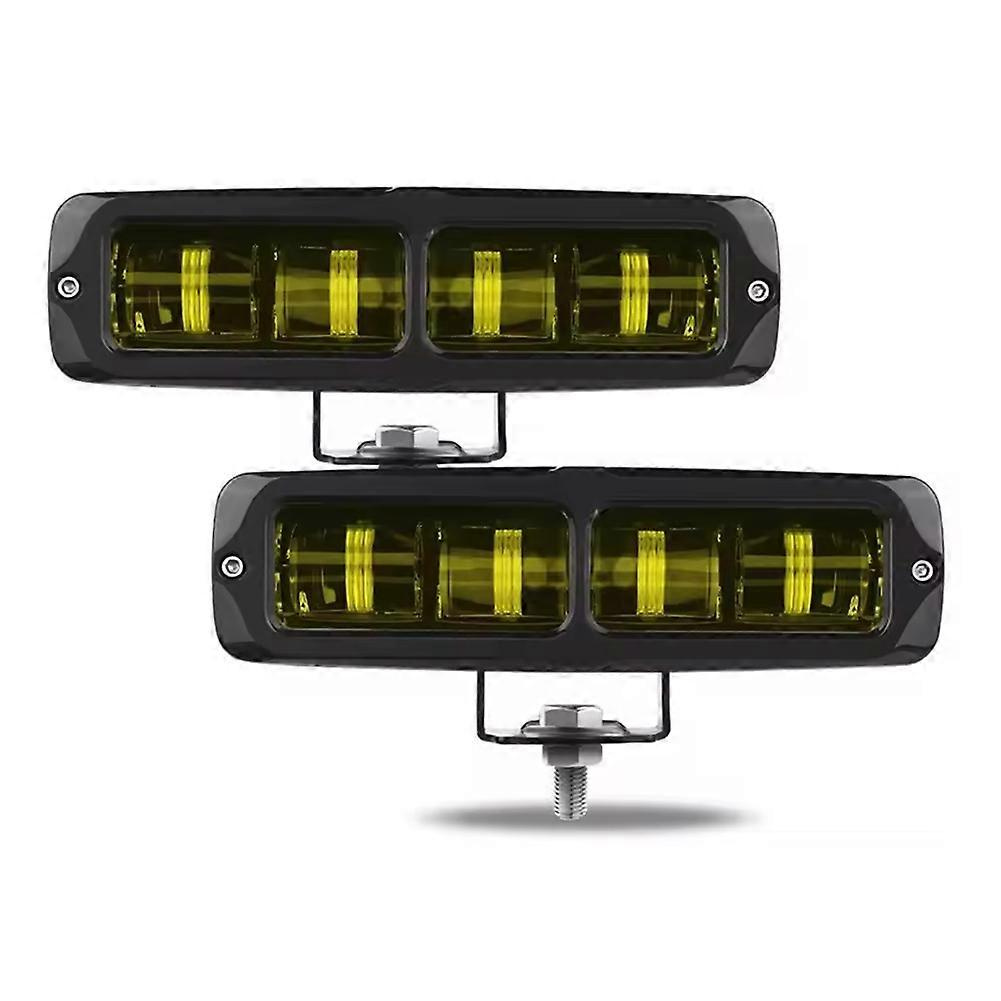 Stück 6-zoll-led-lichtleiste Gelb 4200k Für Motorrad, Atv, Suv, Utv, Lkw 12v 24vjxlgv