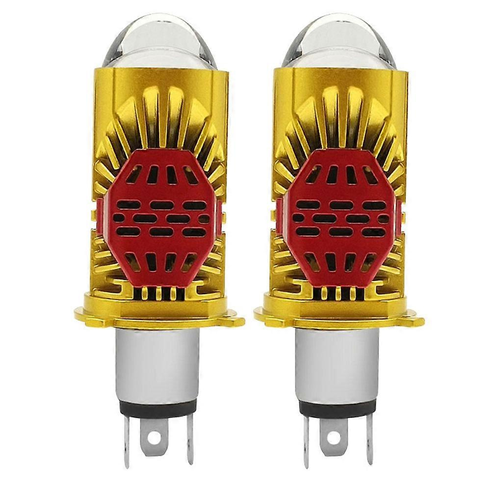 Stück H4 Led-autoscheinwerfer Mit Stecker, Doppellinse Für Auto Und Motorrad, Integriertes Fern- Und Abblendlicht (jxlgv)