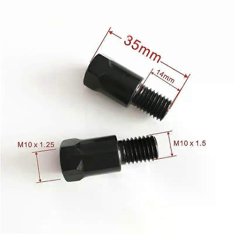 2 Stück Spiegeladapter M10 M10x15 M10x125 Universal Schwarz Motorrad-rückspiegeladapterbolzen Stahlmetall Für Bmw R1200gsjxlgv