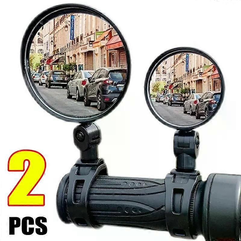 2er-set Fahrrad-zusatzrückspiegel, Verstellbar, Drehbar, Weitwinkel, Konvex, Lenkerhalterung, Fahrrad-rückspiegel Jxlgv