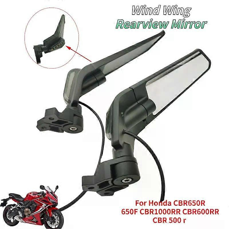 Cbr650r Wind Wing Rückspiegel Für Honda Cbr1000rr Cbr600rr Cbr 650f 250r 300r 400rr 500r Retroviseur Motorradspiegel Mit Lichtjxlgv