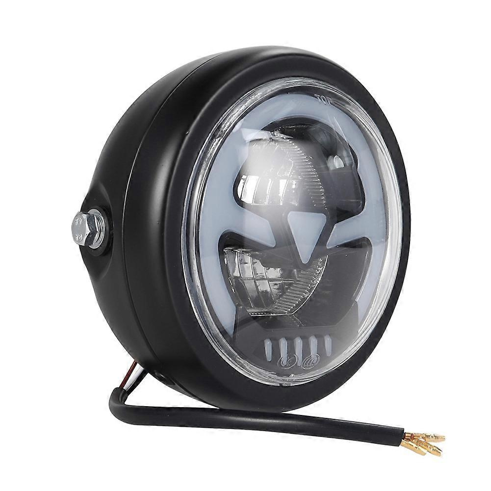 Universeller Motorradscheinwerfer, 6,3 Zoll, 35 W Led, Fern- Und Abblendlicht, Rund, Für Cafe Racer, Gelbes Licht, Jxlgv