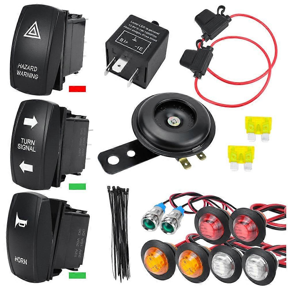 Blinker-set, Universelles Utv/atv/sxs-blinker-/hupen-set, Straßenzugelassenes Set, Kippschalter Mit Lichtrelais Jxlgv