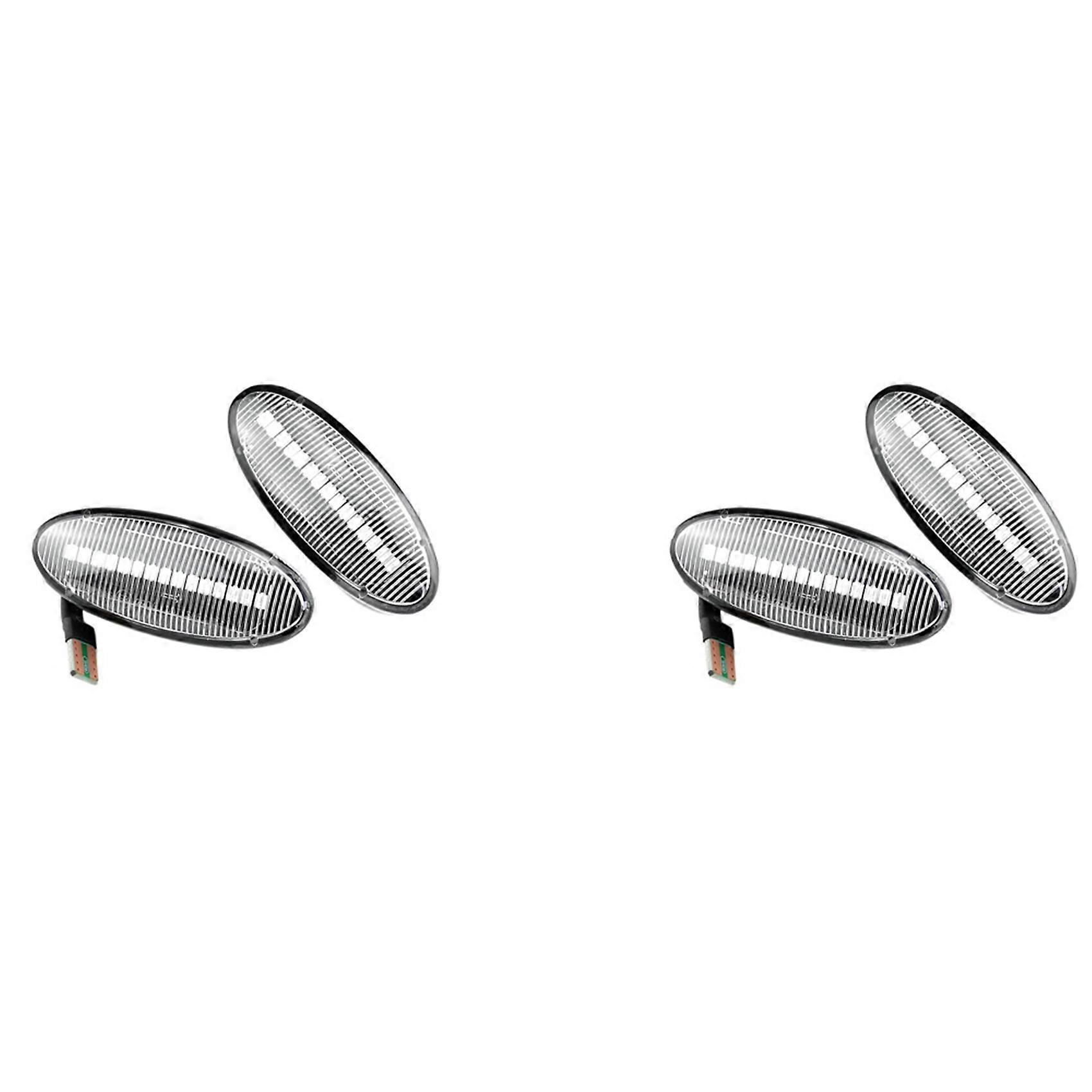 4x Dynamische Led-seitenmarkierungsleuchten Mit Blinkerfunktion Für Nissan Qashqai J10 X-trail T31 Cube Juke Leaf Micra Weißjxlgv