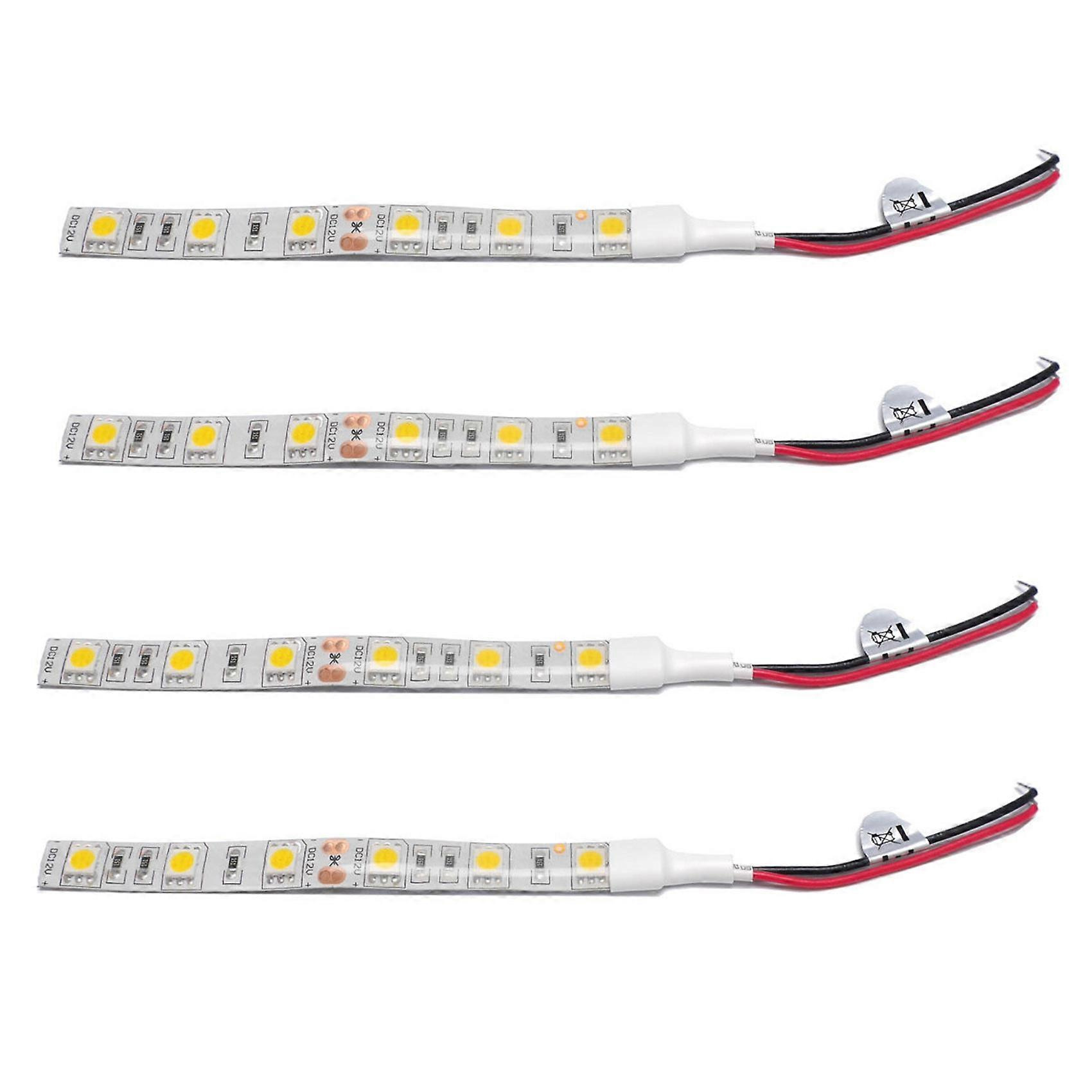 4 X 10 Cm Wasserdichte Weiße 5050 Led-streifenleuchten Dc 12v Wohnwagen Boot Autojxlgv