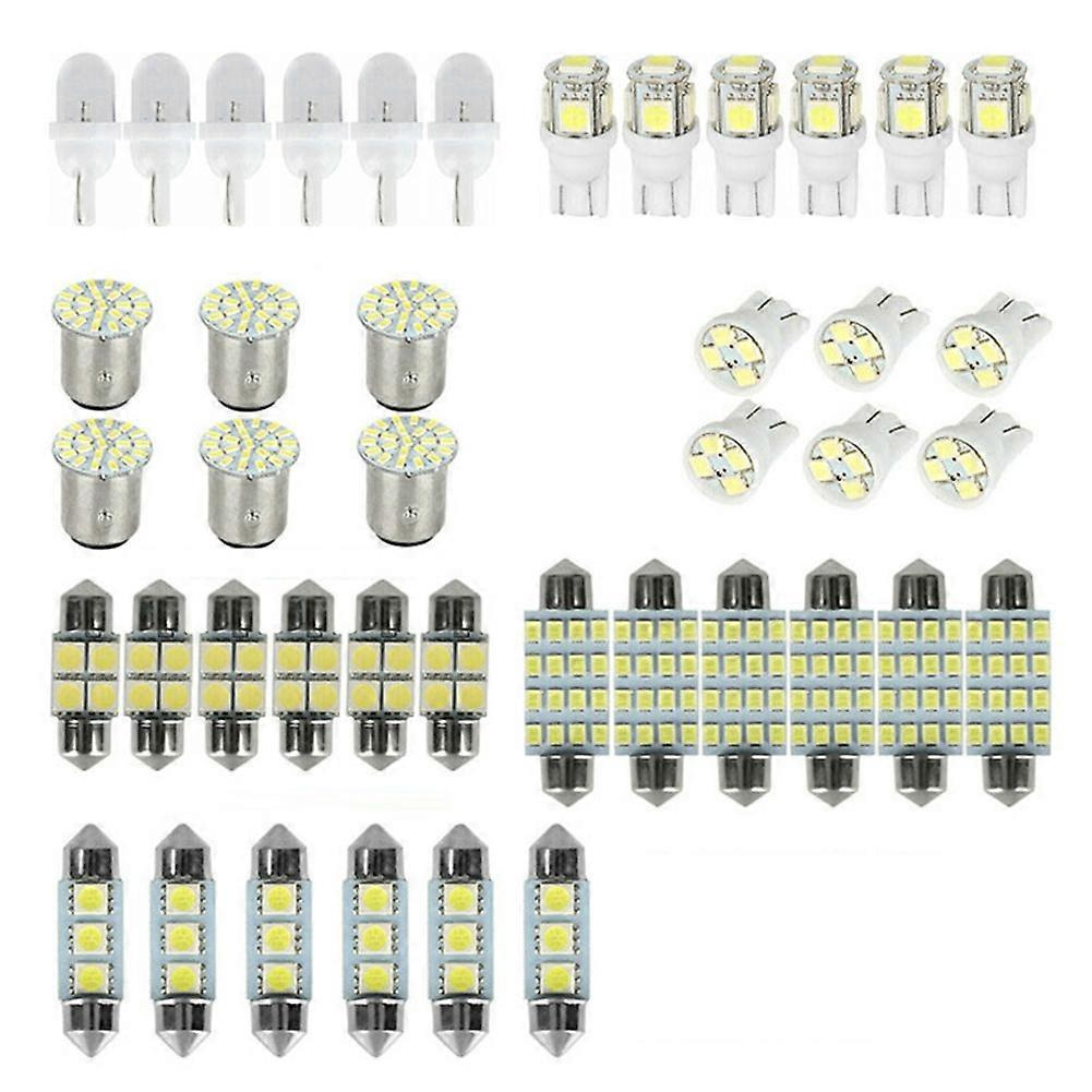 42-teiliges Led-innenraumbeleuchtungsset T10 6000k Kuppel-kennzeichenbeleuchtung Smd Led-ersatz-kennzeichen-/leseleuchte Jxlgv