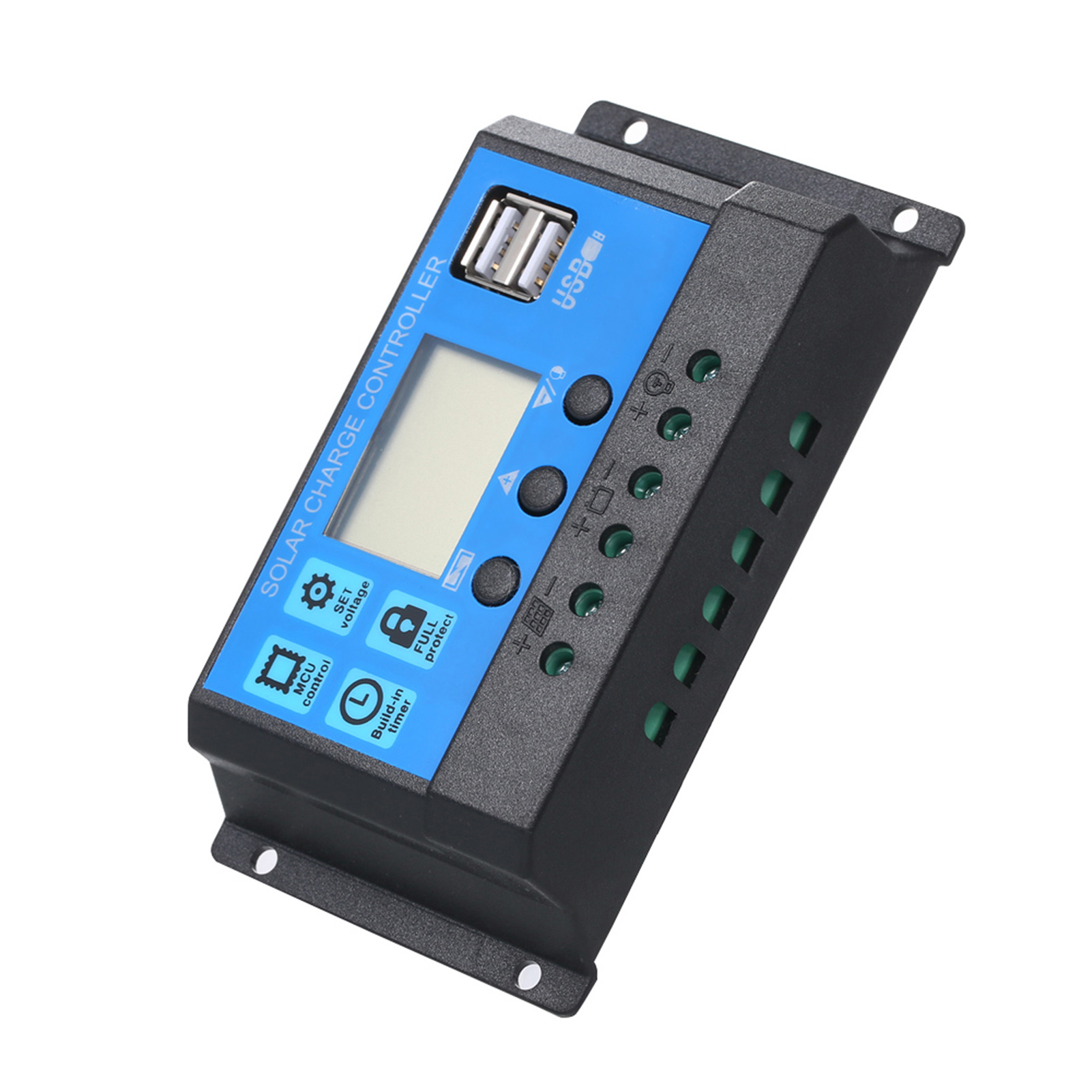 30a 12v / 24v Solar-laderegler Mit Pwm-intelligentregler Und Usb 5v 2,5a