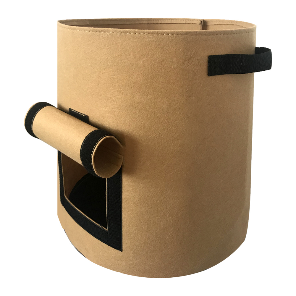 Pflanzsack 10 Gallonen (38 L) Aus Dickem Vliesstoff, Ideal Für Kartoffeln, Hellbraun, Groß
