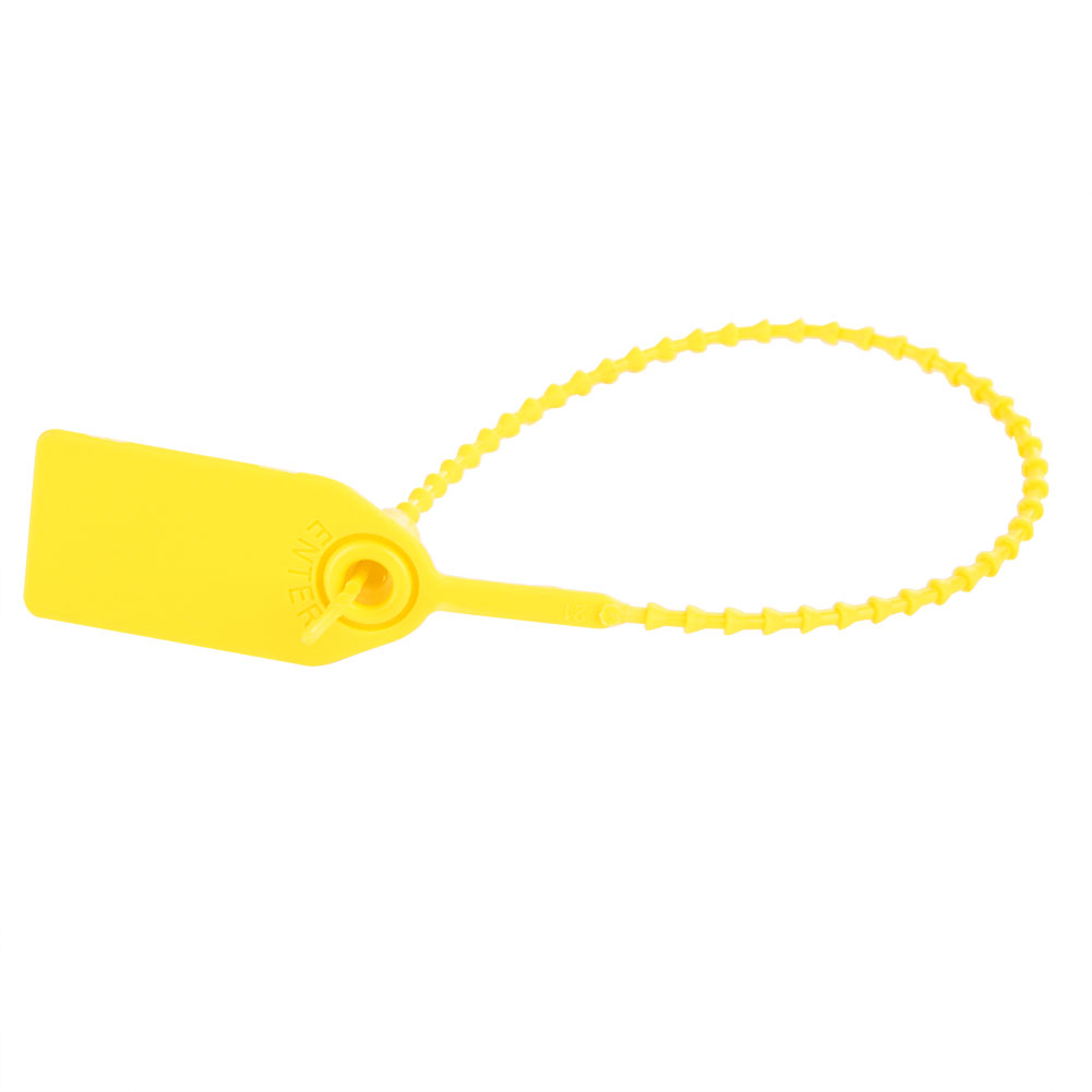 100 Stück 250 Mm Einweg-kabelbinder Aus Kunststoff, Selbstsichernd, Für Koffer, Schuhe, Taschen, Etiketten (gelb)