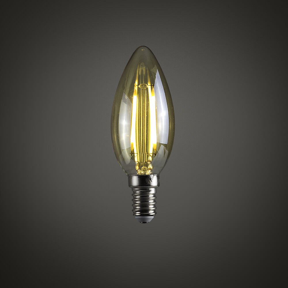2-w-led-glühbirne, 2700 K Warmweiß, E14-sockel, Kerzenform, Led-lampe, Entspricht 20 W, Klares Glühfaden, Led-glühbirne Im Vintage-stil