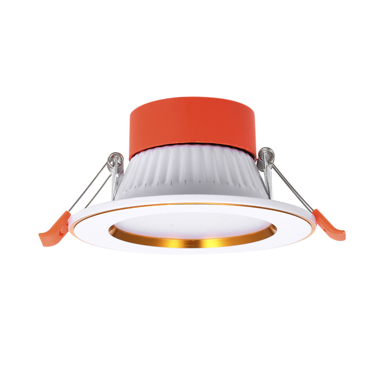 Ac85-265v 5w Led-runddeckenleuchte Mit 3 Lichtfarben, Einbauleuchte Für Den Innenbereich, Weiß & Gold