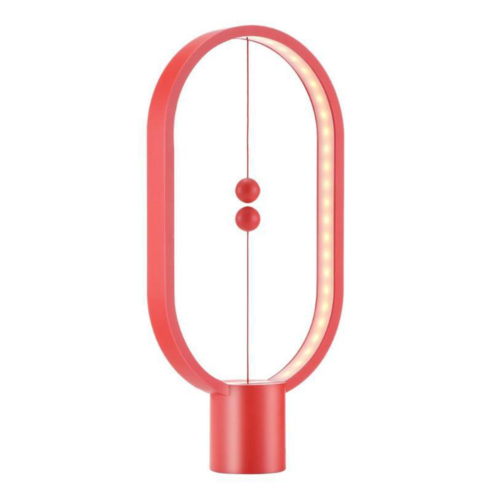 Usb-betriebene Led-nachtlampe Mit Magnetschalter Für Augenschutz, Dekorative Schreibtischlampe (rot)