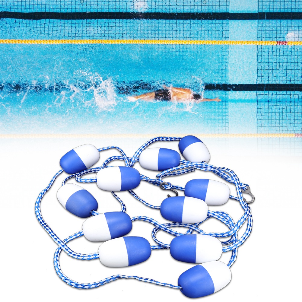 M Lange Schwimmbecken-sicherheitstrennseil, Schwimmseil, Bahnleine, Poolausrüstung (11 Bälle)