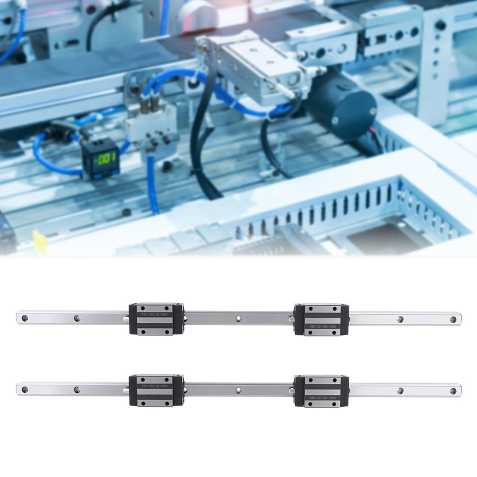 Stück Hg15-500 Mm Linearführungsschiene Mit 4 Stück Hgh15 Standard-gleitblöcken, Schwarz