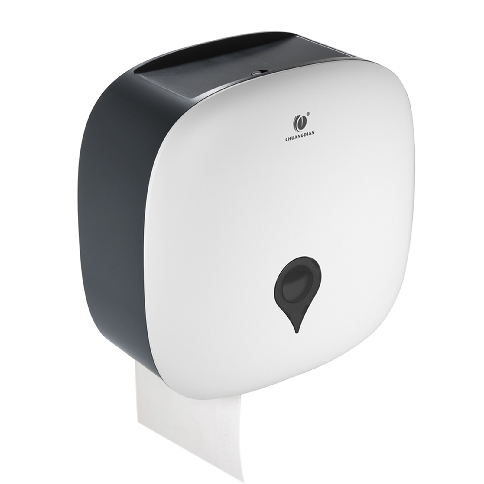 Chuangdian Wandmontierter Toilettenpapierspender Für Eine Jumbo-rolle (ohne Bohren) – Weiß