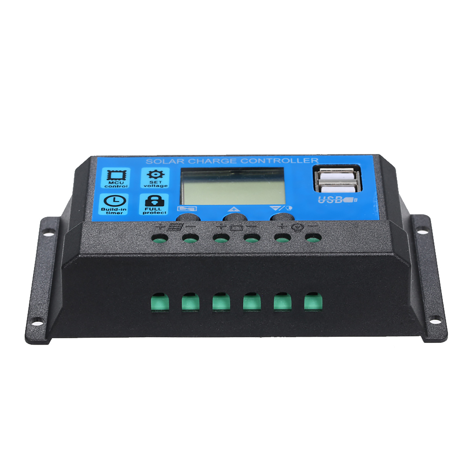 50-w-dc-solarpanel Mit Zwei Ausgängen (5 V/18 V), 2 Usb-anschlüssen Und Kfz-ladefunktion, Ip65-zertifizierter 12-v-/24-v-solarladeregler Mit Intelligentem Pwm-regler