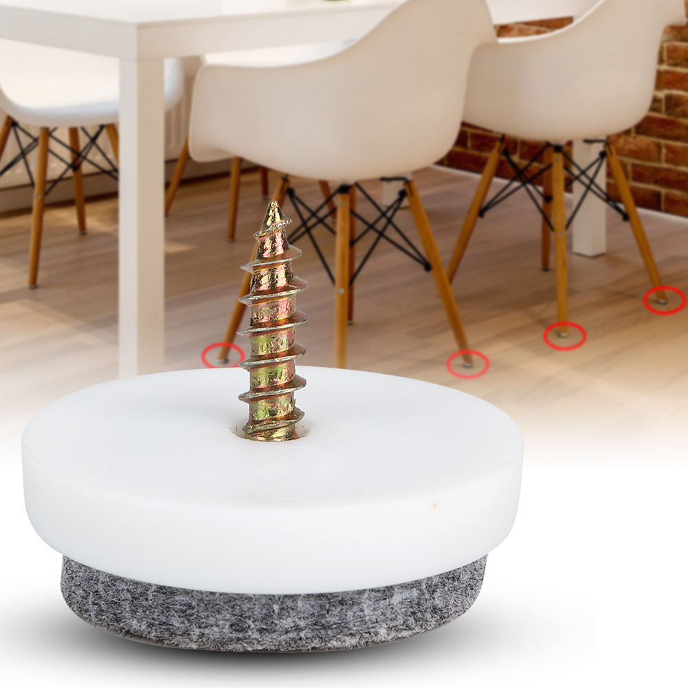 50 Stück Rutschfeste Filzgleiter Für Möbelfüße, Tisch-, Sofa- Und Stuhlbeine, Bodenschutz (22 Mm)