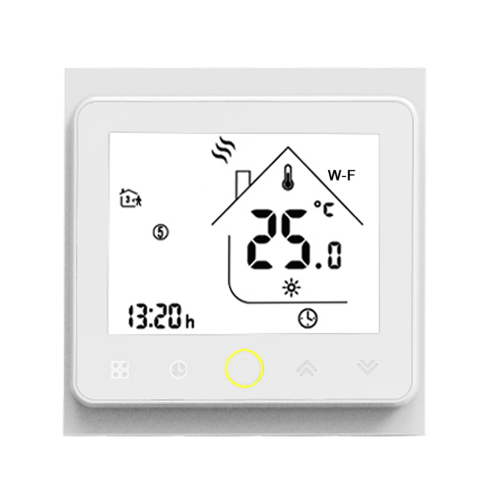 Smart-thermostat Mit Wlan-funktion, Temperaturregler, App-steuerung, 16 A, Kompatibel Mit Alexa / Elektrische Fußbodenheizung Für Zuhause – Weiß
