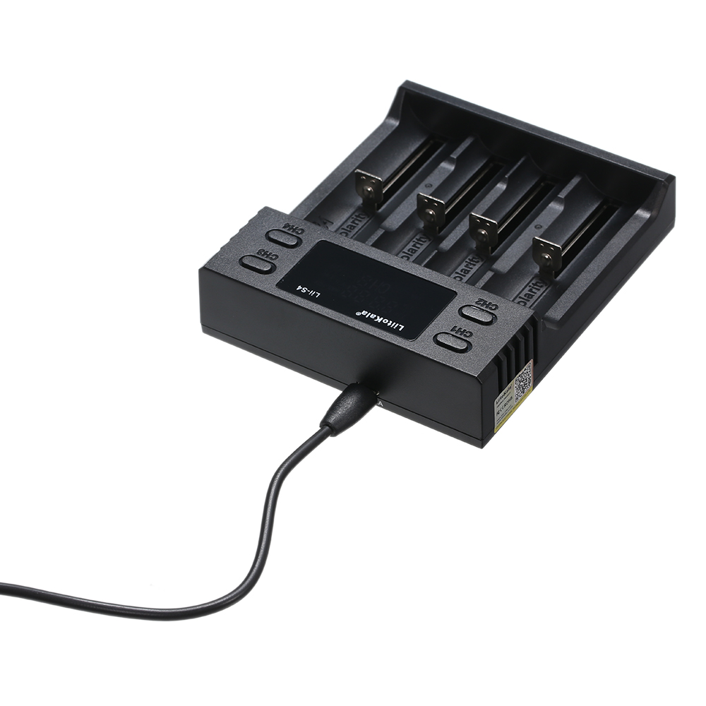 Liitokala Lii-s4 4-steckplatz-lcd-ladegerät – Intelligentes Ladegerät Für Zylindrische Akkus Der Größen 26650 / 20700 / Lithium / 18490 / 17700 / 17500 / 16340 (rcr123) / 14500 / 10400