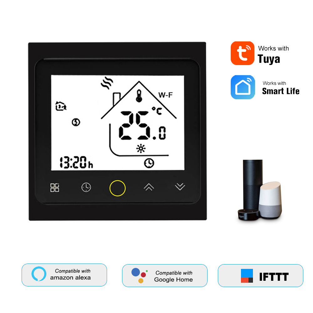 Thp1002-whpw Intelligenter Wlan-temperaturregler Für Warmwasserbereitung, Steuerung Per Tuya/smartlife App, Hintergrundbeleuchtetes Lcd-display, Programmierbare Sprachsteuerung, Kompatibel Mit Amazon