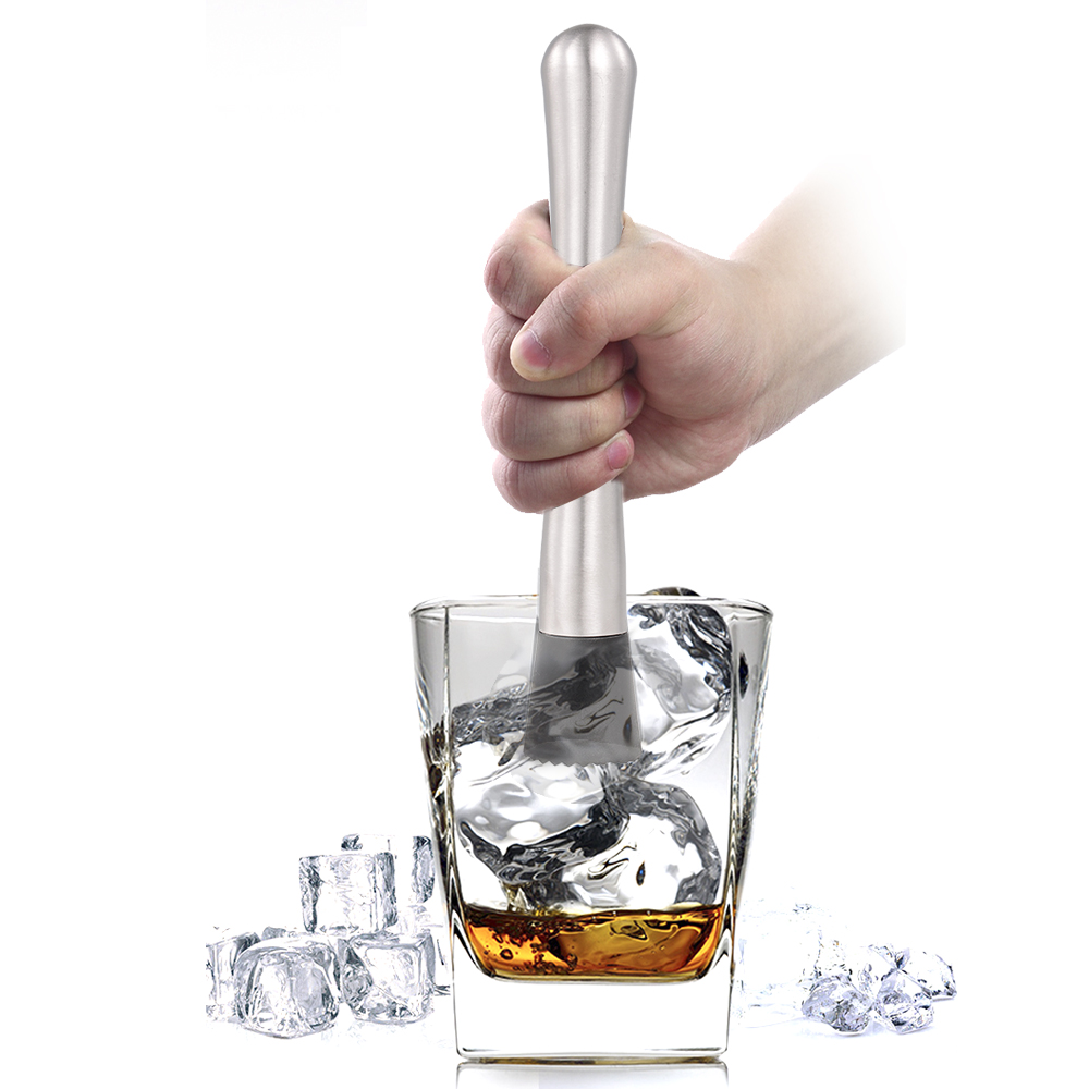 Edelstahl-getränkestößel, Cocktailstößel, Barwerkzeug Zum Servieren In Küche, Grillparty, Bar Und Bbq