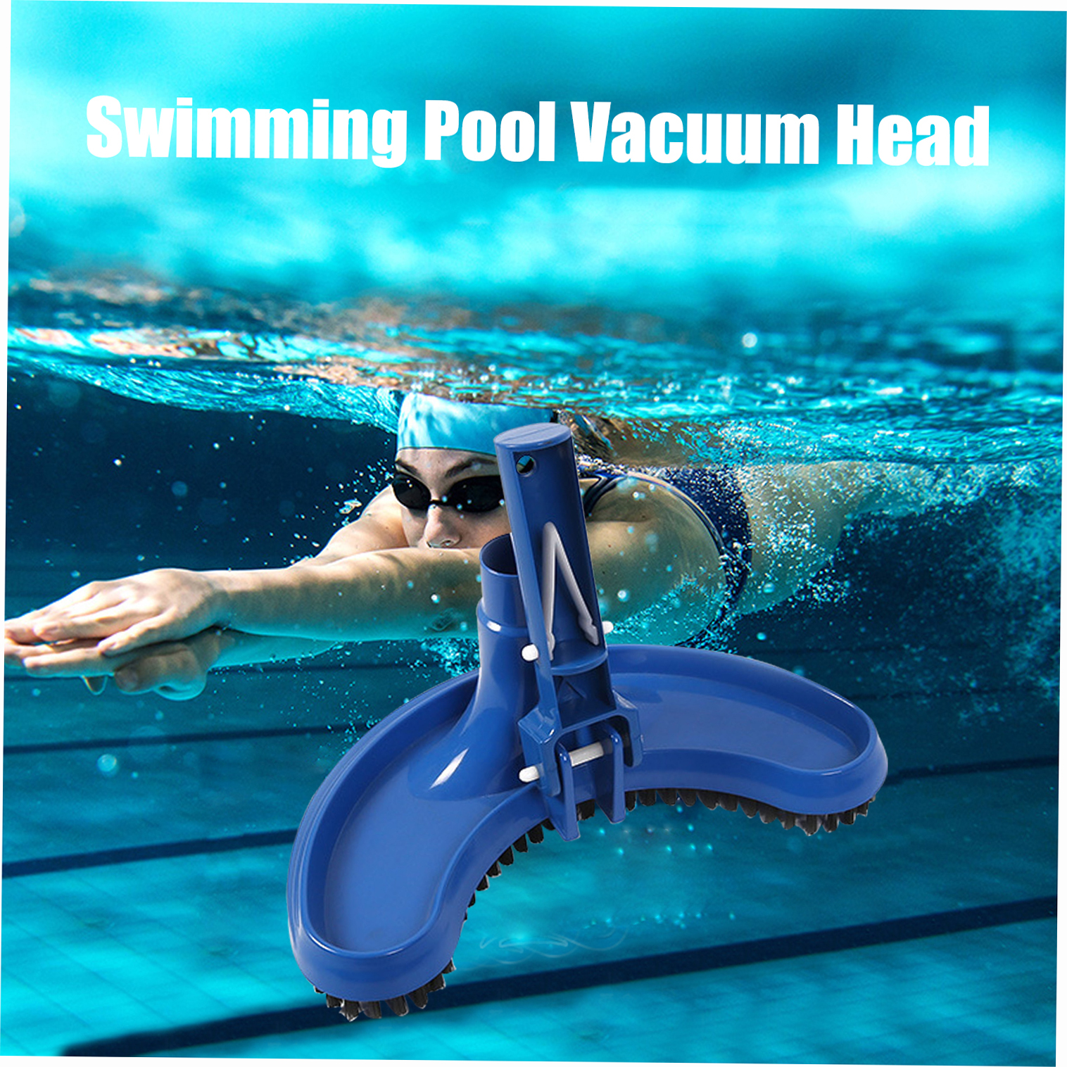 Schwimmbad-saugkopf Mit Clipgriff, Kordelzugbeutel, Flexible Poolreinigungsbürste, Reinigungswerkzeug Für Pooloberflächen, Entfernt Schmutz, Reinigt Ecken