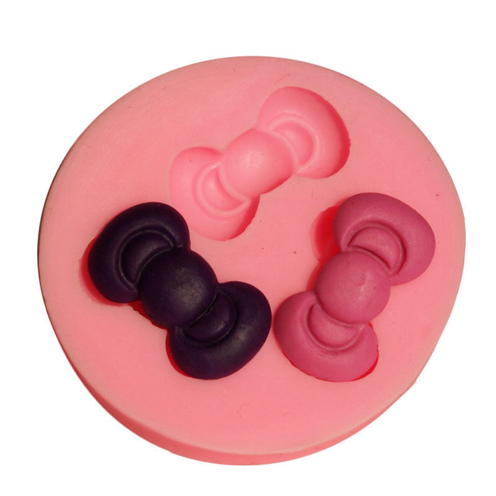 Schleifen-seifenform, Fondant-kuchen-keks-dekorationsform, Silikon-backwerkzeug Zum Selbermachen 50-271