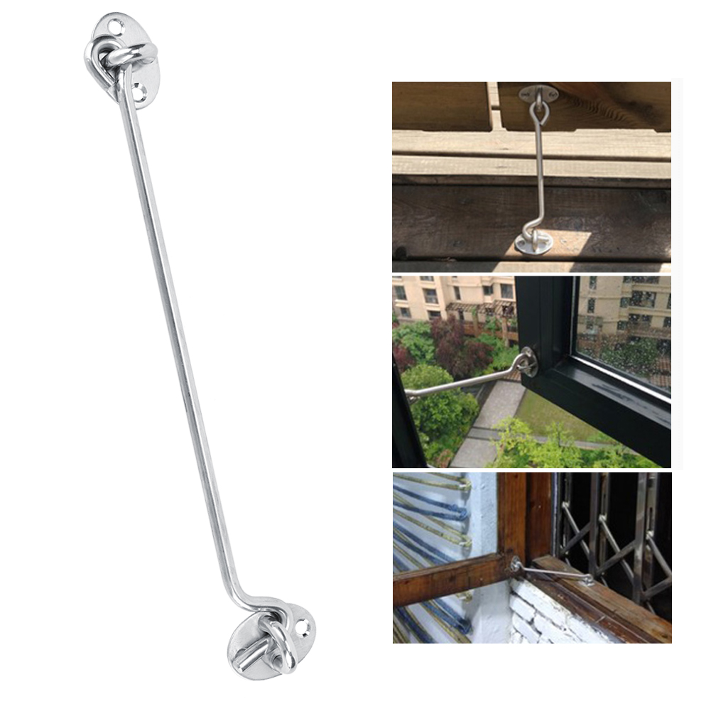 Stück 25 Cm Lange Kabinen-sichtschutzhaken, Ösenriegel, Edelstahl, Massive Torhaken, Vorhängeschloss Für Fenster