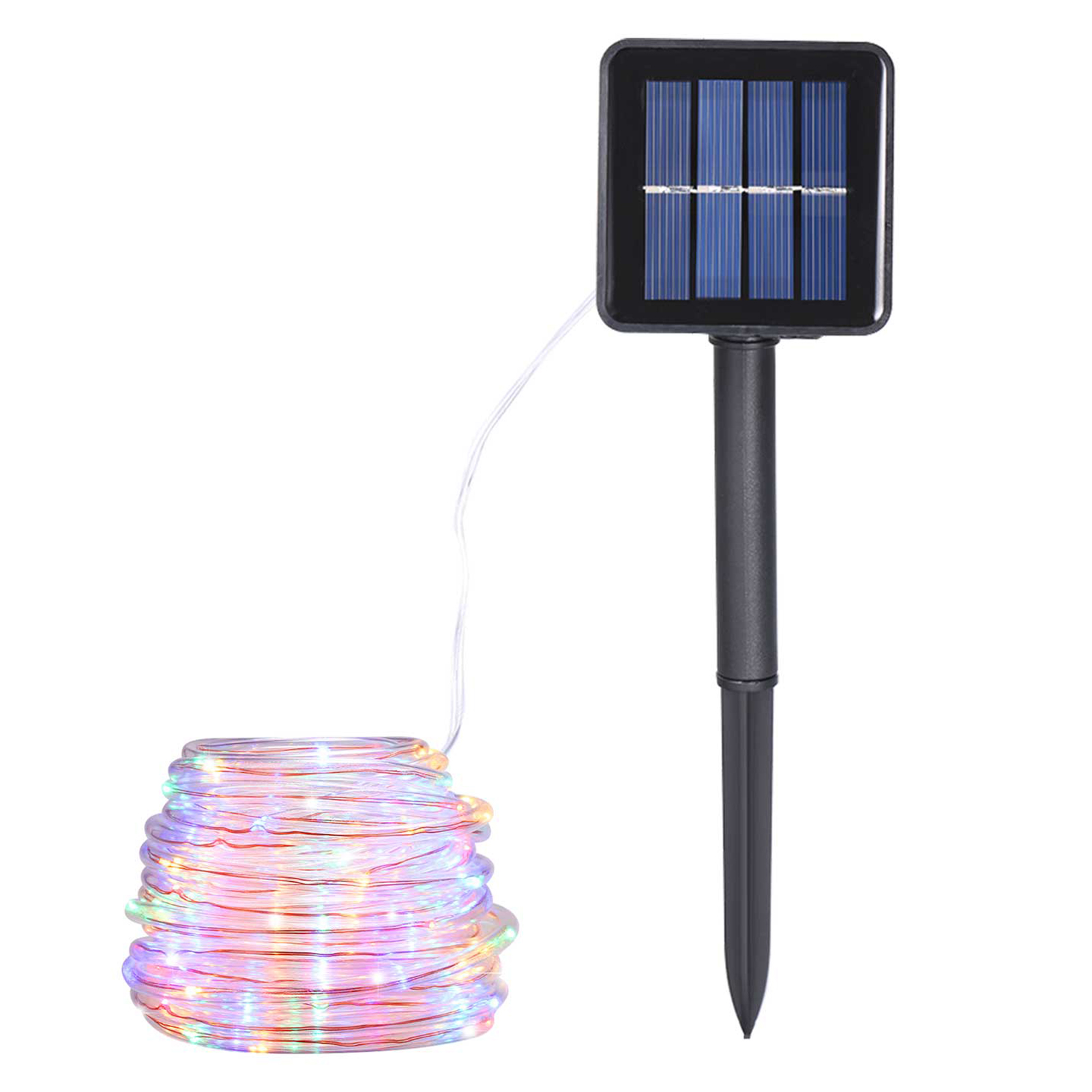 Energiesparende Solar-lichterkette, 22 M, 200 Leds, 8 Funktionen, Transparentes Rohr, Kupferdraht, Wasserdicht, Für Den Außenbereich