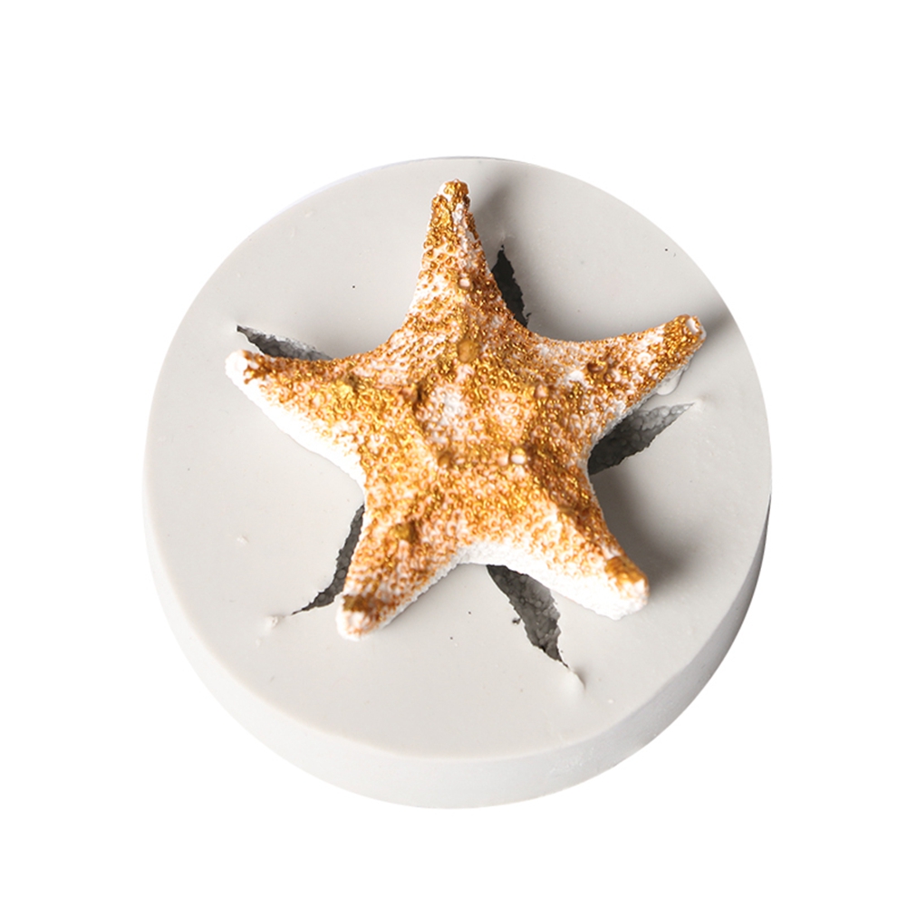 Schokoladenform Der Marine-serie: Muschel, Seestern, Fischschwanz, Diy-silikonform Für Kuchen 04