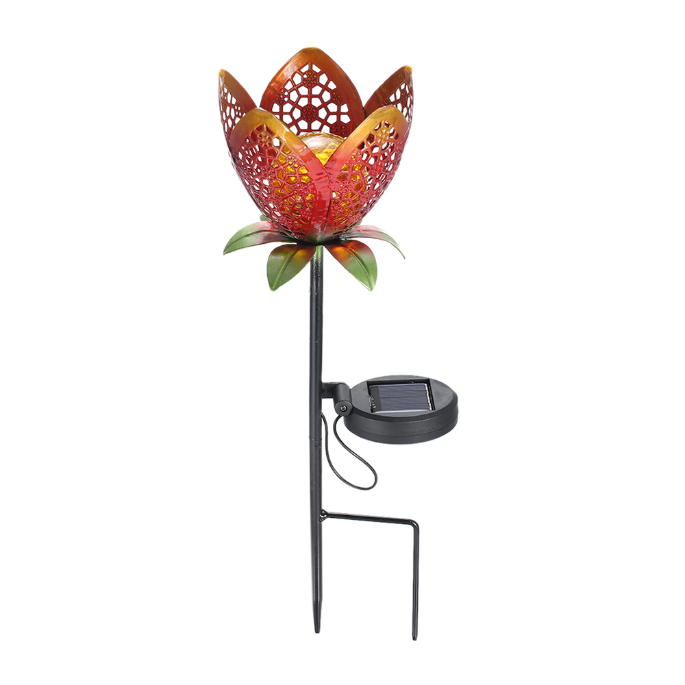 Solarbetriebene Led-blumenleuchte, Rasenlaterne Mit Flammenmuster, Wasserfeste Außenbeleuchtung Für Gehwege, Rasenpfade, Garten, Led-landschaftsleuchten (1 Stück)