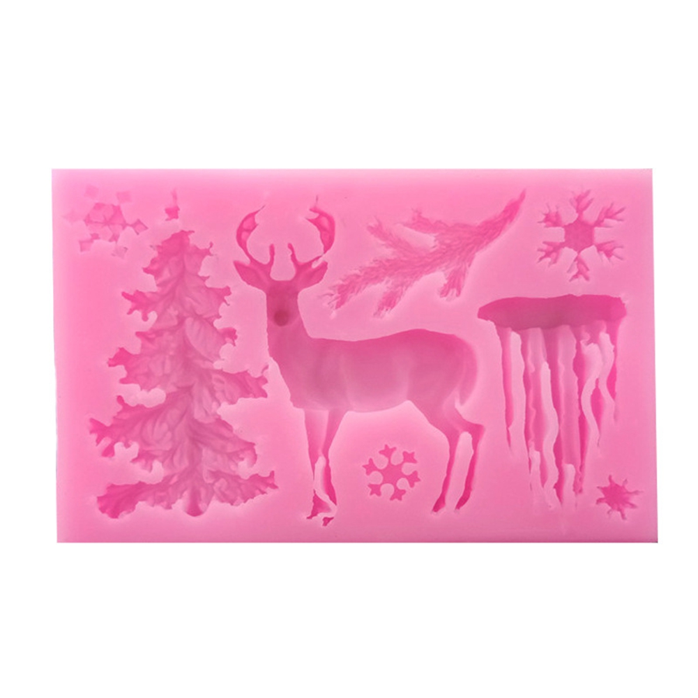 Weihnachtliche Silikon-backform Zum Selbermachen, Mehrfache Dekorative Kuchen-, Fondant- Und Schokoladenform (3)