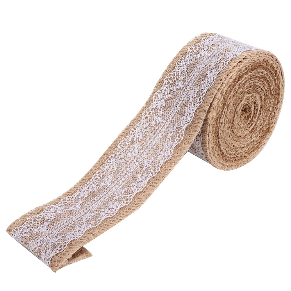 Rollen À 5 M Wunderschönes Leinenspitzenband, Ideal Für Zuhause, Weihnachten, Hochzeiten Und Diy-accessoires (typ A)