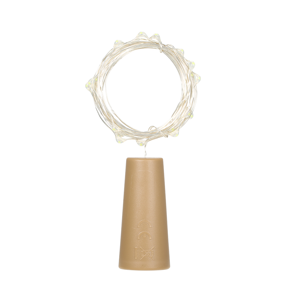 4,5 V, 1,2 W, 1,5 M, 15 Leds, Kupferdraht-lichterkette, Warmweiß, Biegsam, Faltbar, Mit Flaschenverschluss, Stimmungsvolle Lampe, Ip65 Wasserdicht, Ideal Für Weihnachten, Feiertage, Festivals, Diy-dek