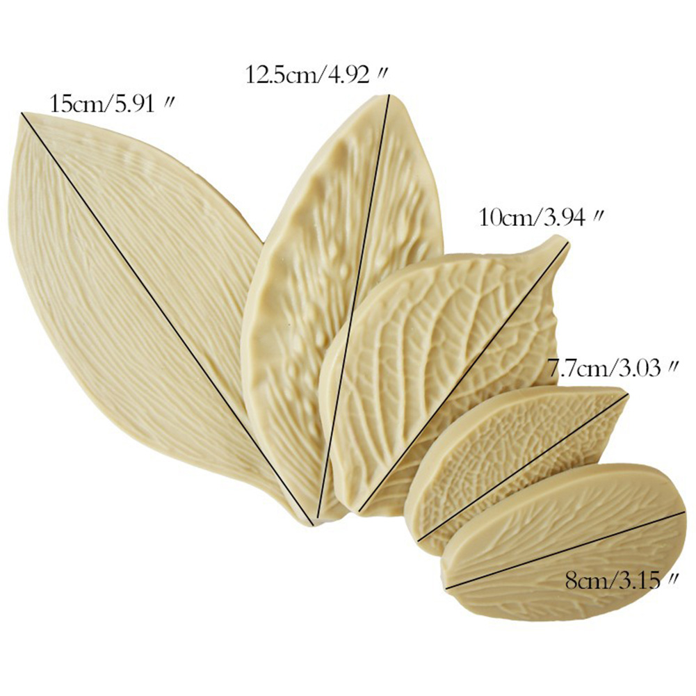 5-teiliges Set 3d-blatt-keksausstecher Aus Silikon Zum Dekorieren Von Backwaren