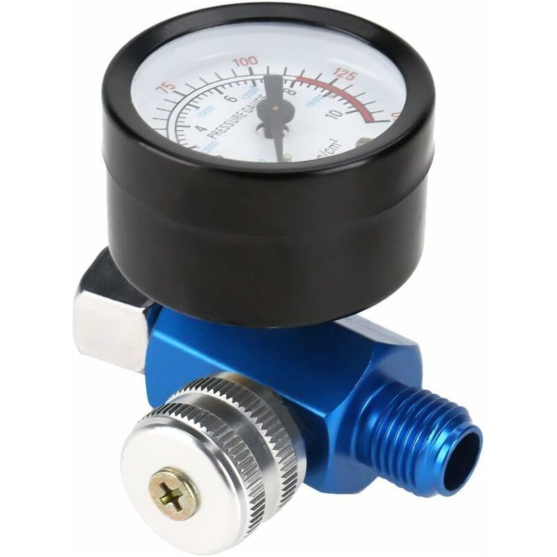 – Manometer Für Farbspritzpistolen Mit Druckluftkompressor – Einstellbereich 0–10 Bar – G1/4"-gewindeanschluss – Hohe Empfindlichkeit Und Langlebigkeit