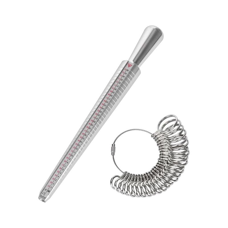 Alovez – Ringgrößenmesser 41–76 – Ringgrößenmesser Aus Aluminiumlegierung – 3 Skalen Eu/us/uk – Juwelierwerkzeug