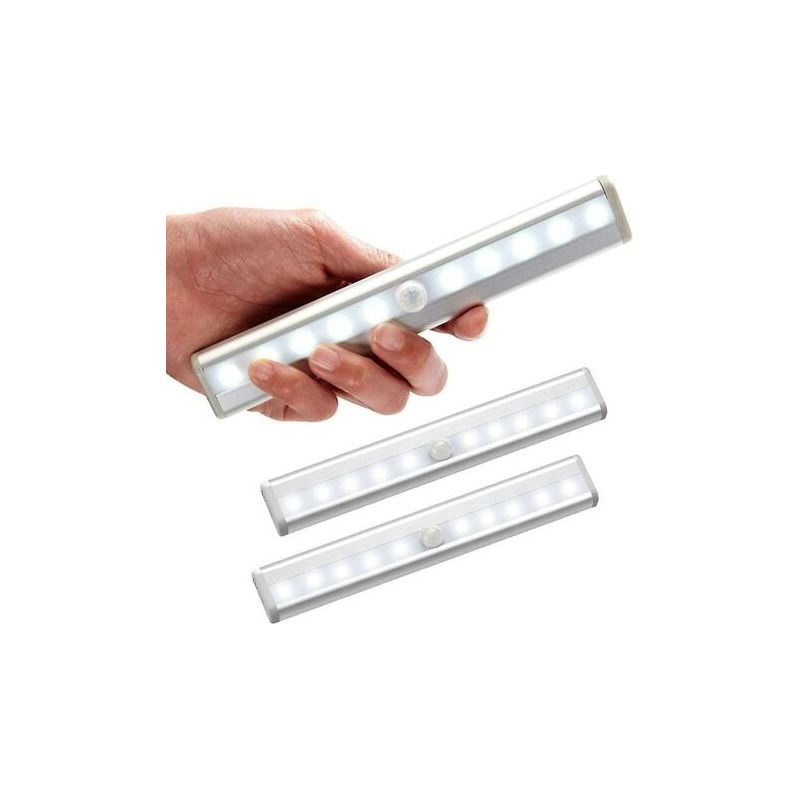 – Set Mit 3 Led-bewegungsmeldern Für Den Innenbereich – 10 Leds – Automatische Aktivierung Bis Zu 5 M – Einfache Installation Mit Magnetstreifen