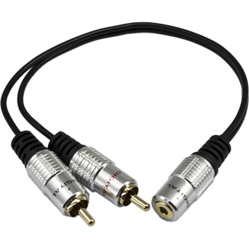3,5-mm-klinke Auf Cinch-av-kamera-videokabel, 3,5-mm-klinkenstecker Auf 3 Cinch-stecker Für Stereo-aux-audiokabel Für Smartphones, Mp3-player, Tablets, Lautsprecher, Heimkino (2 Cinch 0,25 M)