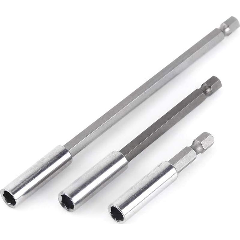 – Set Mit 3 1/4"-schraubendreherbithaltern – Längen 60 Mm, 100 Mm, 150 Mm – Kohlenstoffstahl – Sechskant Für Präzises Schrauben