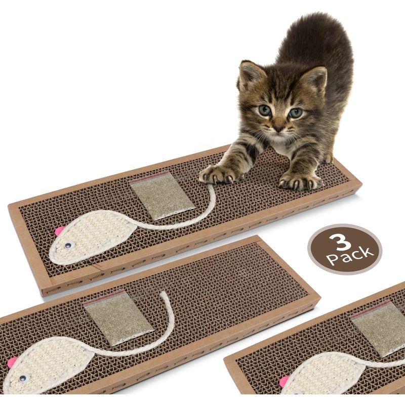 3 X Katzenkratzbrett Mit Sisal-kratzbrett Für Kätzchen Mit Katzenminze 0e, (38 X 12,5 X 1,8) Cm