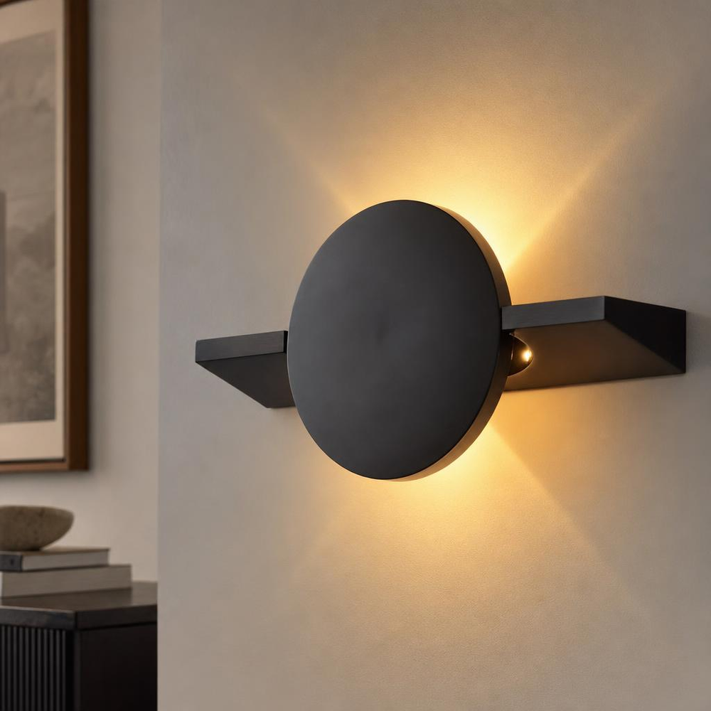 Led Wandleuchte Schwarz Matt Wandlampe Flurlampe Verstellbarer Spot H 20 Cm