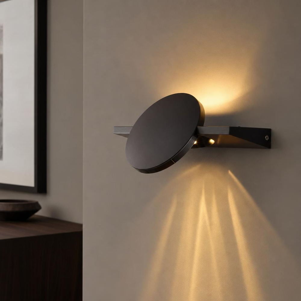 Led Wandleuchte Schwarz Matt Wandlampe Flurlampe Verstellbarer Spot H 28 Cm