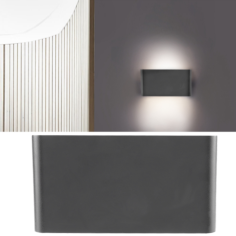 12-w-led-wandleuchte, Wasserdichte Außenleuchte, Quadratische Gartenleuchte, Flurleuchte, Balkonleuchte