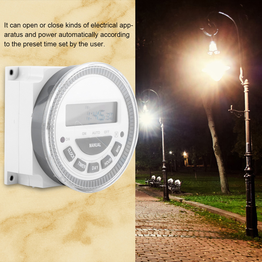 16a 7-tage-wochenprogrammierbarer Digitaltimer Mit Zeitrelais Und Schaltausgang (220v 16a Tm-619h-2)