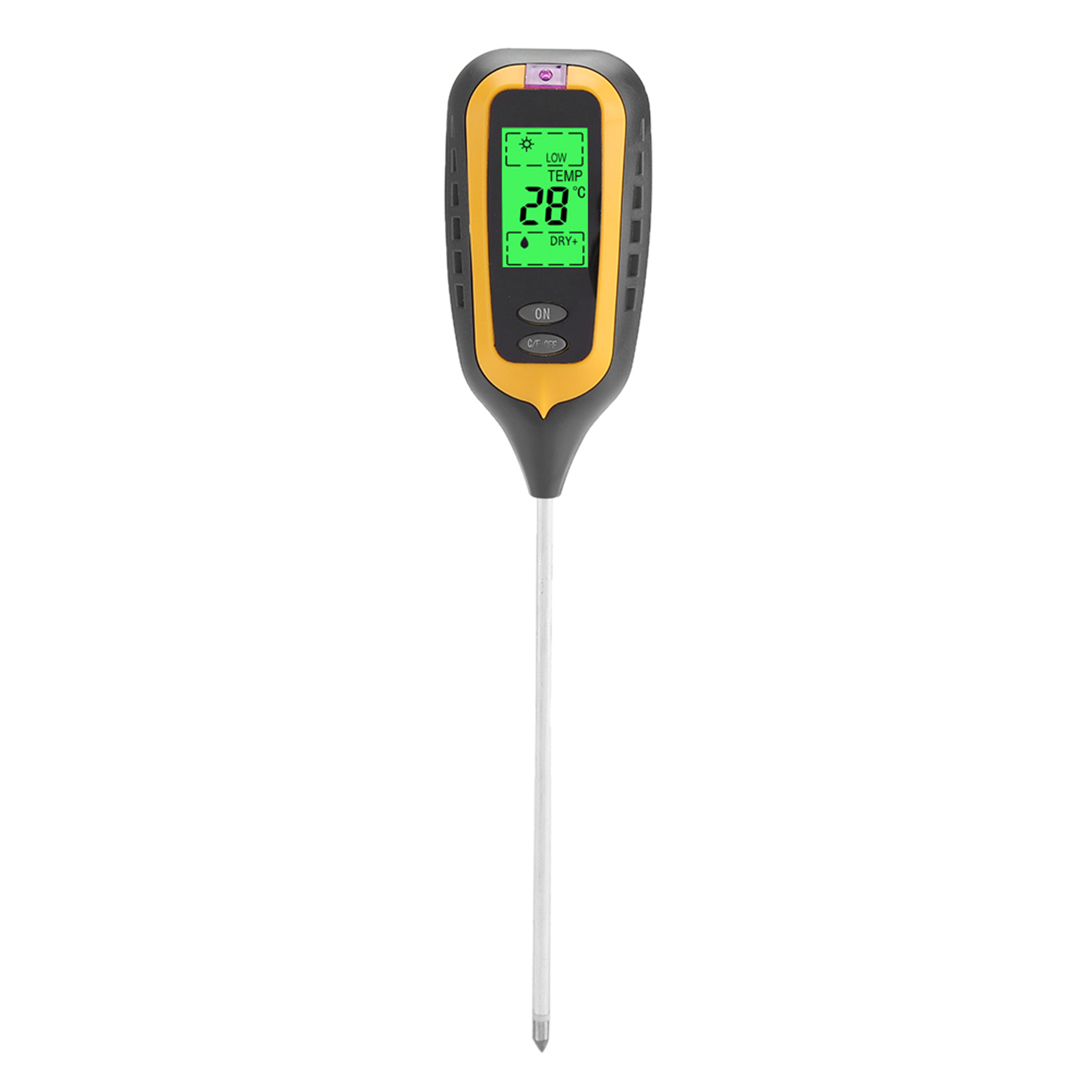 4-in-1-lcd-messgerät Zur Messung Von Bodenfeuchtigkeit, Temperatur, Sonneneinstrahlung Und Ph-wert Im Garten.